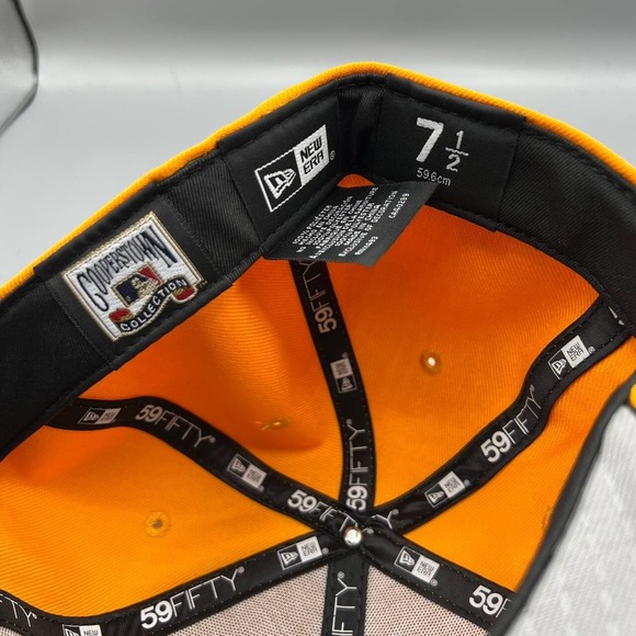 Chicago White Sox Hat Men 7 1/2 Black Gold 59Fifty New Era Fitted Cap New - Picture 7 of 8